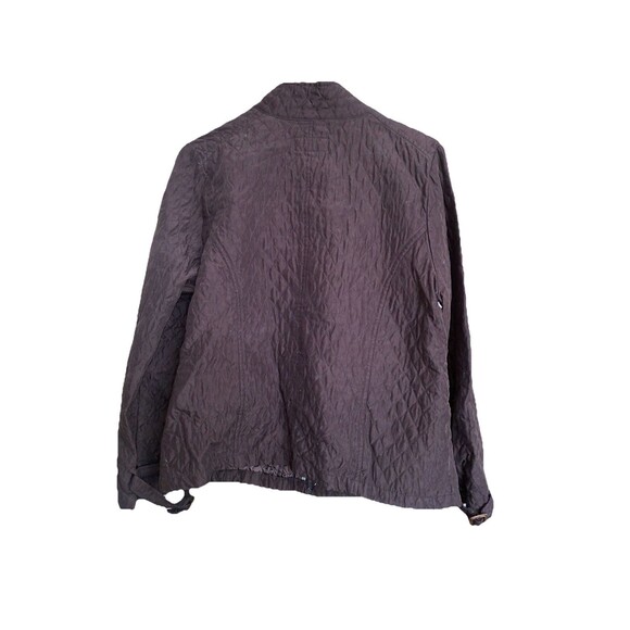 Merona Women's Brown Quilted Jacket Size XXL Full Zip With Button Pockets - Picture 2 of 4